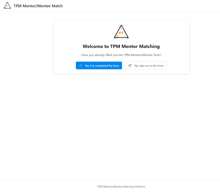 TPM Mentor Match App